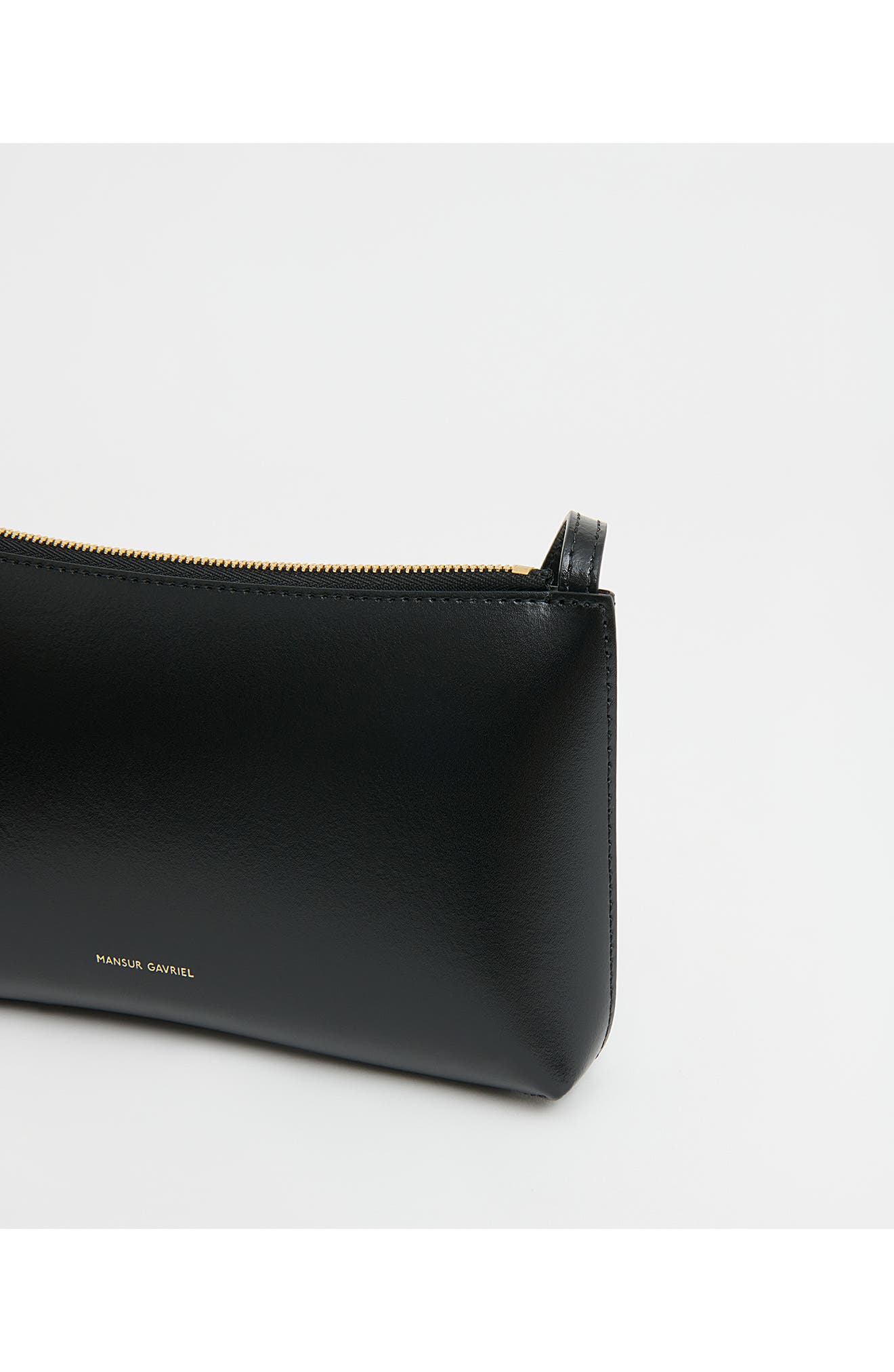 Mansur Gavriel Mini Gaia Leather Crossbody Bag, Alternate, color, Black/ Flamma