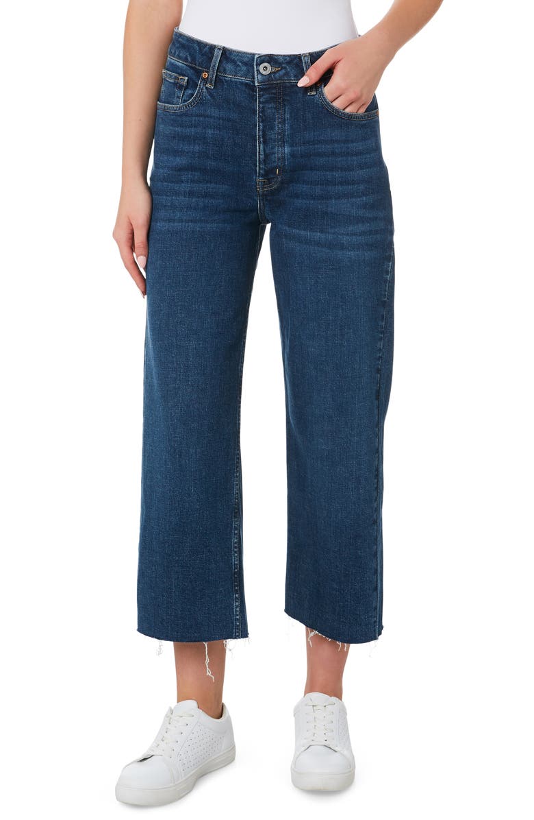 Outland Denim Sienna Organic Stretch Cotton Wide Leg Crop Jeans, Main, color, 