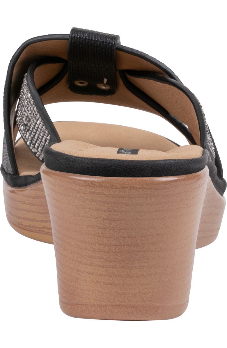 GOOD CHOICE NEW YORK Selva Platform Wedge Slide Sandal, Alternate, color, Black