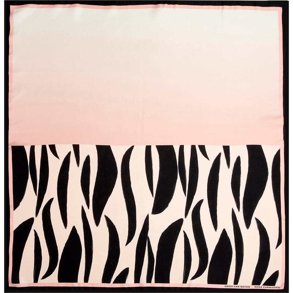 Dries Van Noten Foulard Rosa Carnivora Silk Scarf