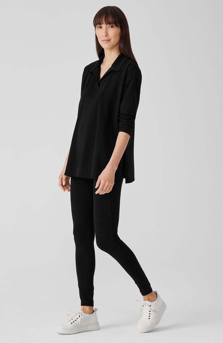 Eileen Fisher Boxy Stretch Pima Cotton Jersey Tunic Top, Alternate, color,