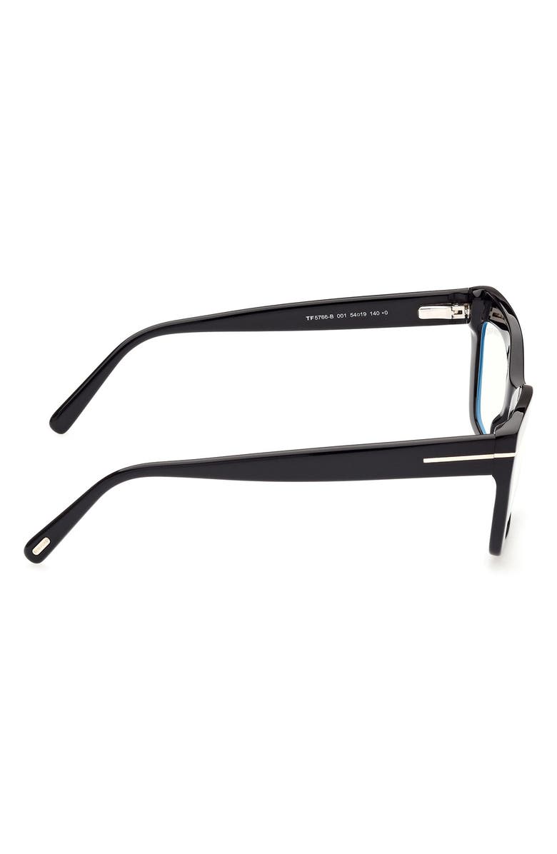 TOM FORD 54mm Blue Light Blocking Glasses, Alternate, color, Shiny Black