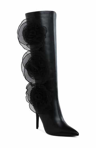 LONDON RAG Chinkara Rose Detail Tall Boot