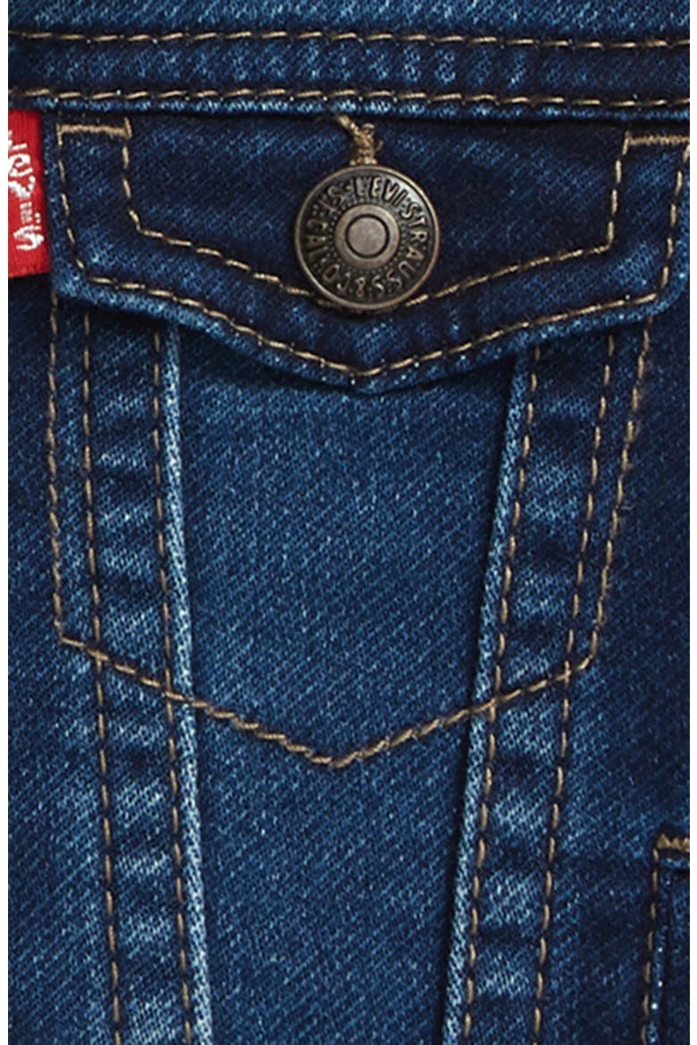Indigo Hooded Trucker Jacket, Alternate, color, DEEP BLUE