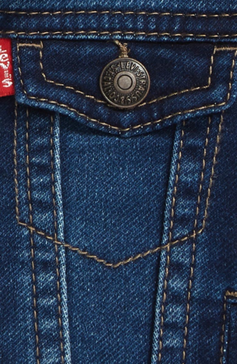 Levi's<sup>®</sup> Indigo Hooded Trucker Jacket, Alternate, color, 