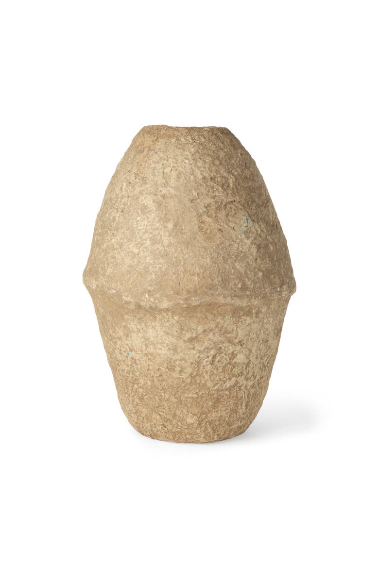 Rundal Paper Mache Vase, Alternate, color, Beige
