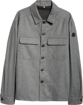 Moncler Camicia Nylon & Cashmere Shirt Jacket | Nordstrom Moncler Camicia Nylon & Cashmere Shirt Jacket | Nordstrom