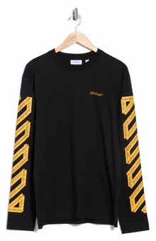 Off-White Tape Arrow Diagonal Long Sleeve Skate T-Shirt