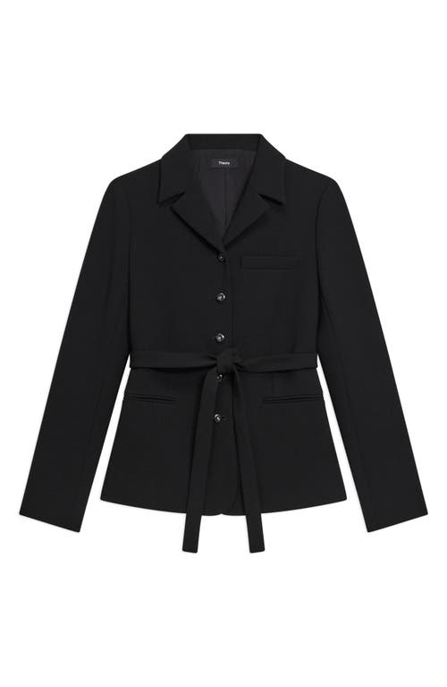Theory Tie Waist Jacket In Black