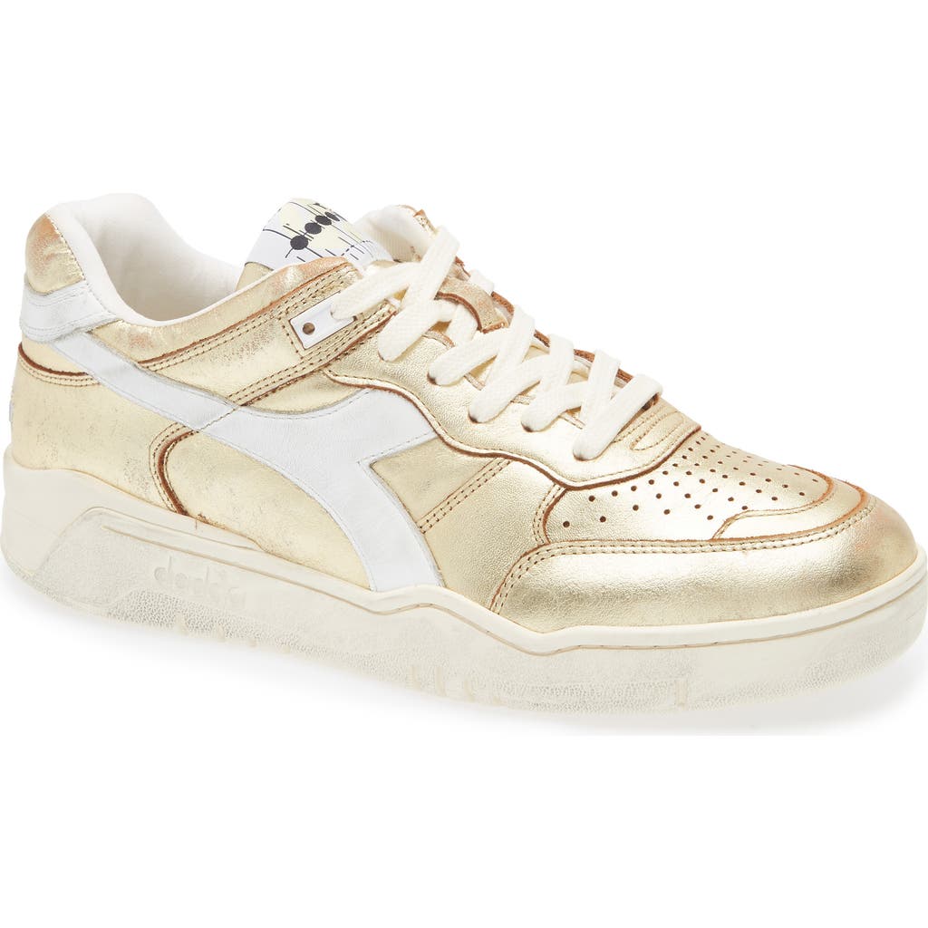 Diadora B.560 Cherie Metallic Sneaker In Whisper White