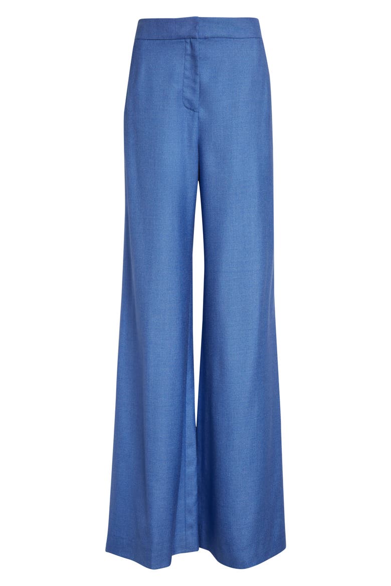 Silk & Wool Wide Leg Trousers, Alternate, color, PERIWINKLE