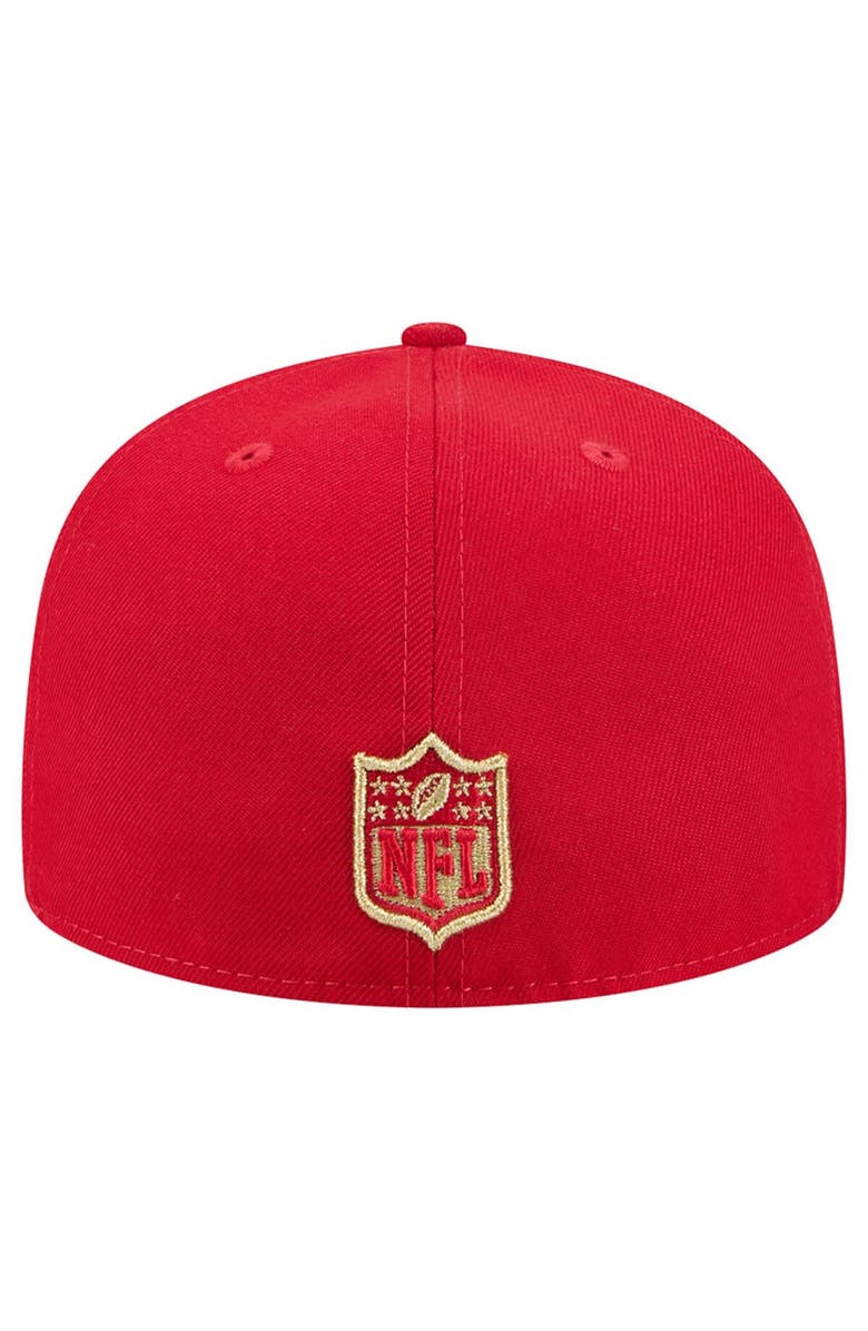 New Era Men's New Era Scarlet San Francisco 49ers Tri-Hit 59FIFTY Fitted Hat, Alternate, color, Scarlet