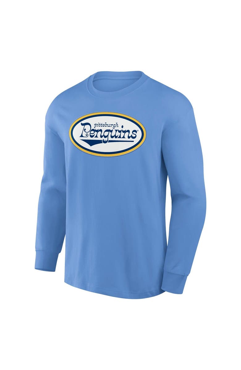 FANATICS Men's Fanatics Light Blue Pittsburgh Penguins Vintage Rewind Long Sleeve T-Shirt, Alternate, color, Light Blue