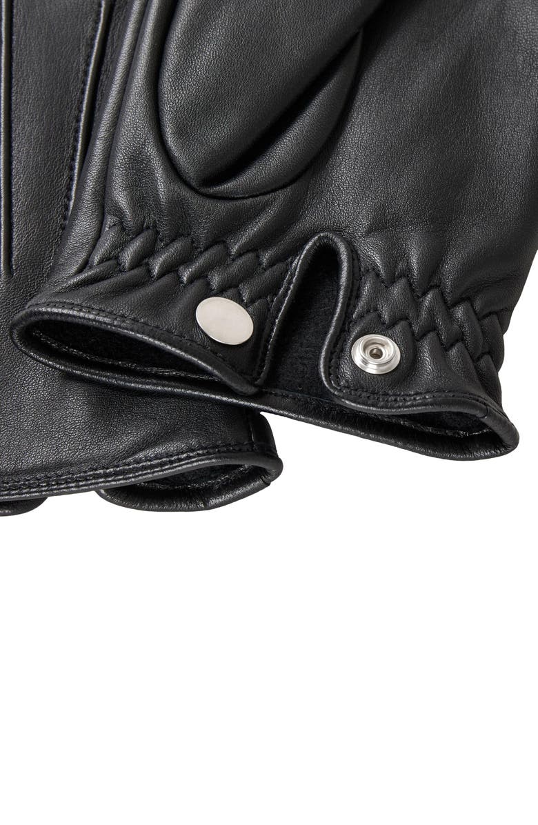 SANDRO Leather gloves, Alternate, color, Black