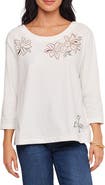 Karen Kane Embroidered Cutout Top