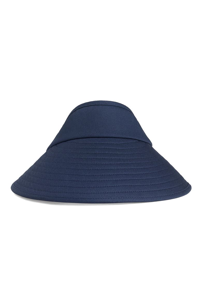 Wide Brim Twill Visor, Alternate, color, NAVY