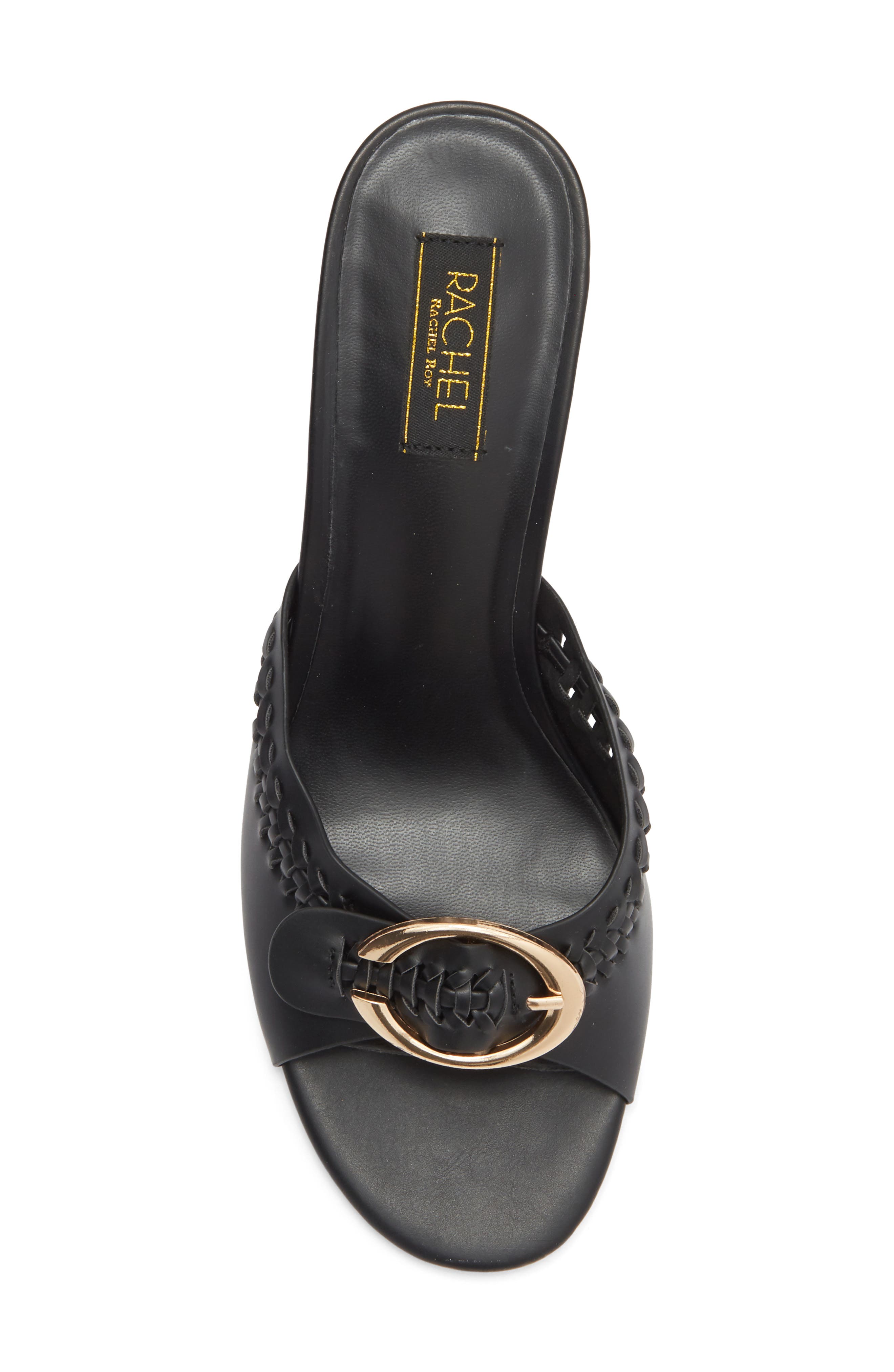 RACHEL Rachel Roy Maggie Buckle Slide Sandal, Alternate, color, Black