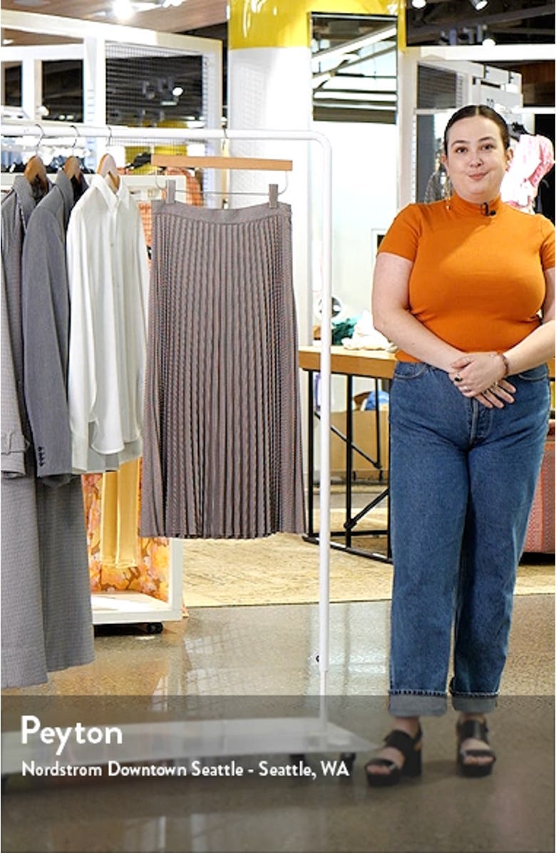 Dainty Plaid Pleated Midi Skirt, sales video thumbnail