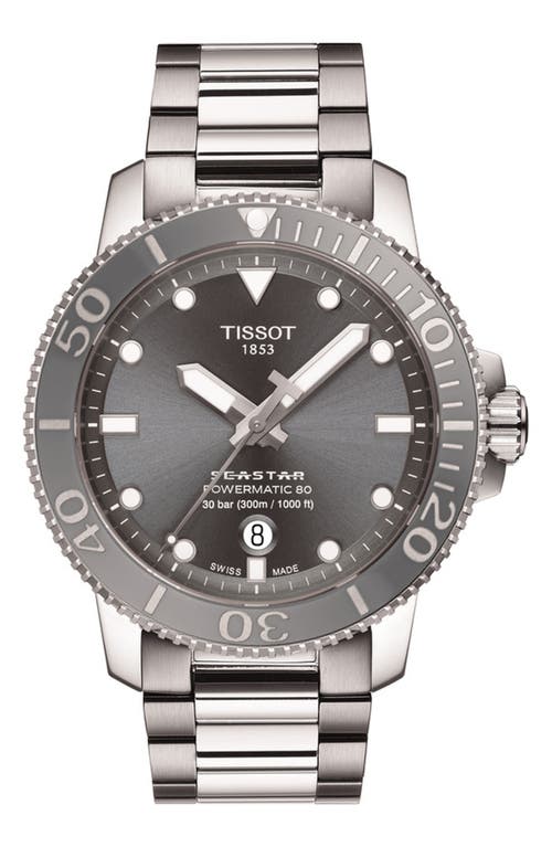 Tissot Seastar 1000 Professional Powermatic 80 Bracelet Watch, 43mm in Grey 