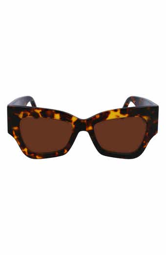 Victoria Beckham 52mm V Plaque Butterfly Sunglasses