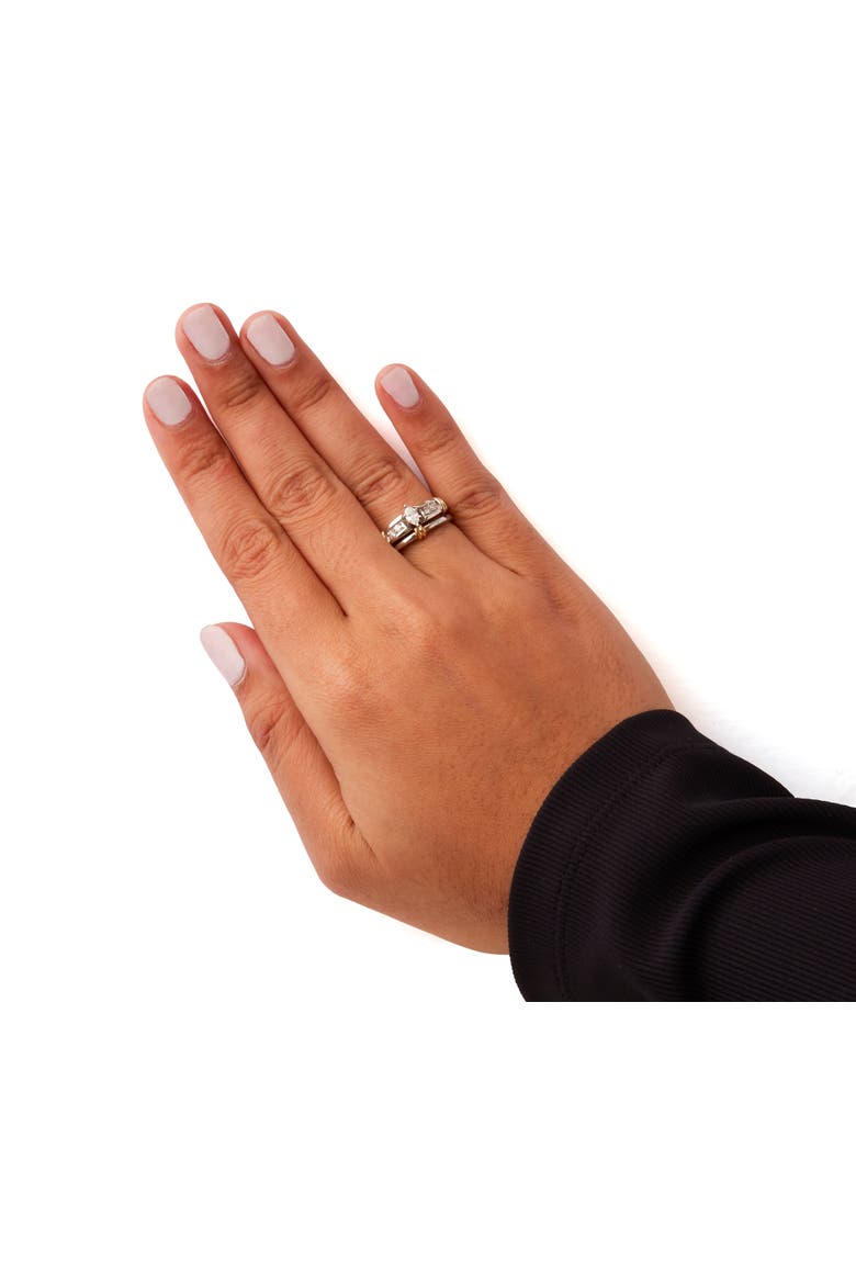 14K Yellow and White Gold 1/3 Cttw Diamond Engagement Ring Set, Alternate, color, Yellow