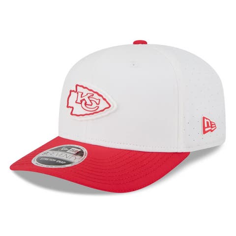 Men's New Era  White/Red Kansas City Chiefs 2025 NFL Training Camp 9SEVENTY Adjustable Hat