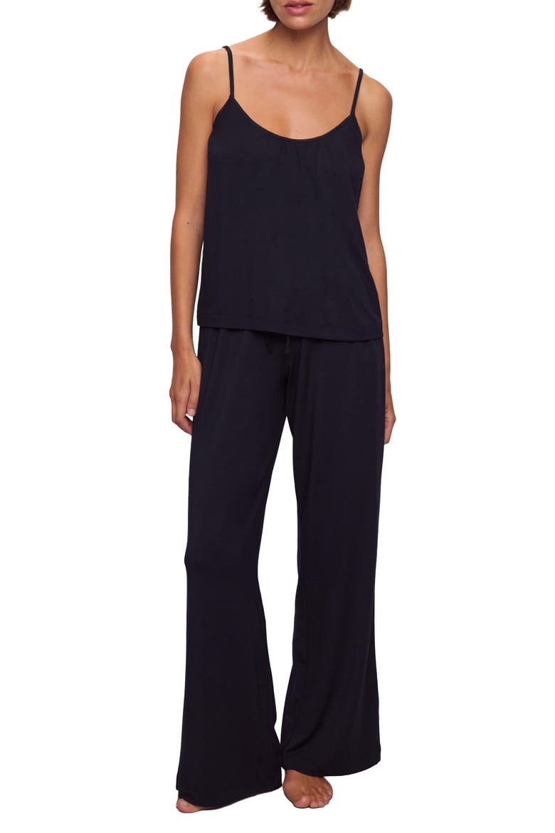 Giselle Cami & Pants Pajama Set, Main, color, BLACK