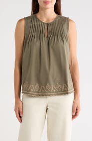 Adrianna Papell Embroidered Shell
