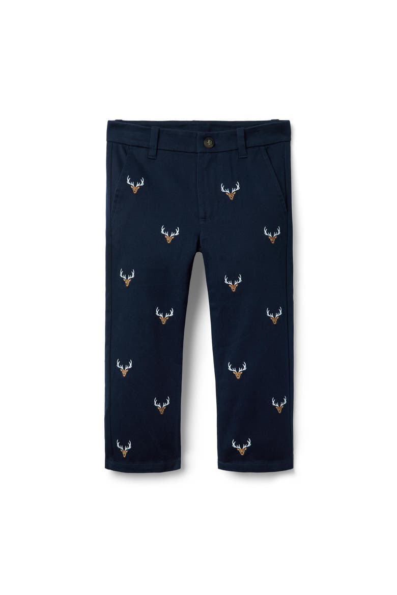 Embroidered Deer Pant, Main, color, Blue