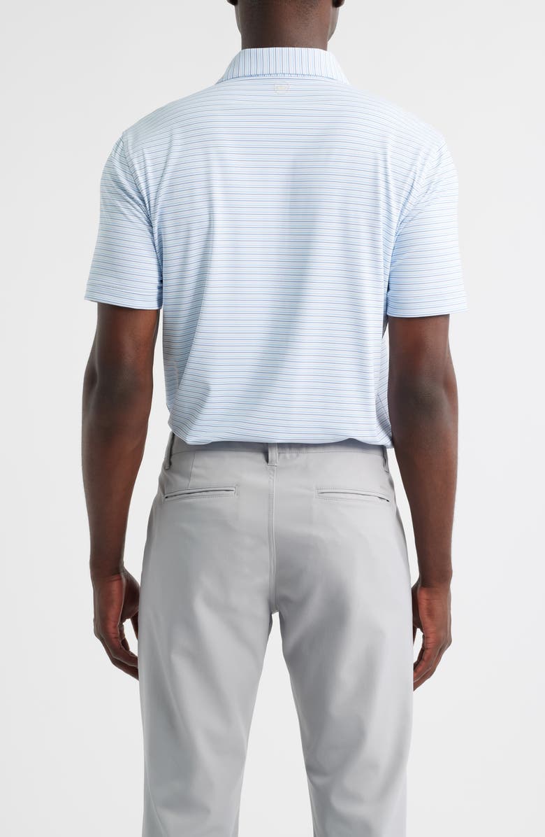 Peter Millar Triad Stripe Performance Jersey Polo, Alternate, color, White