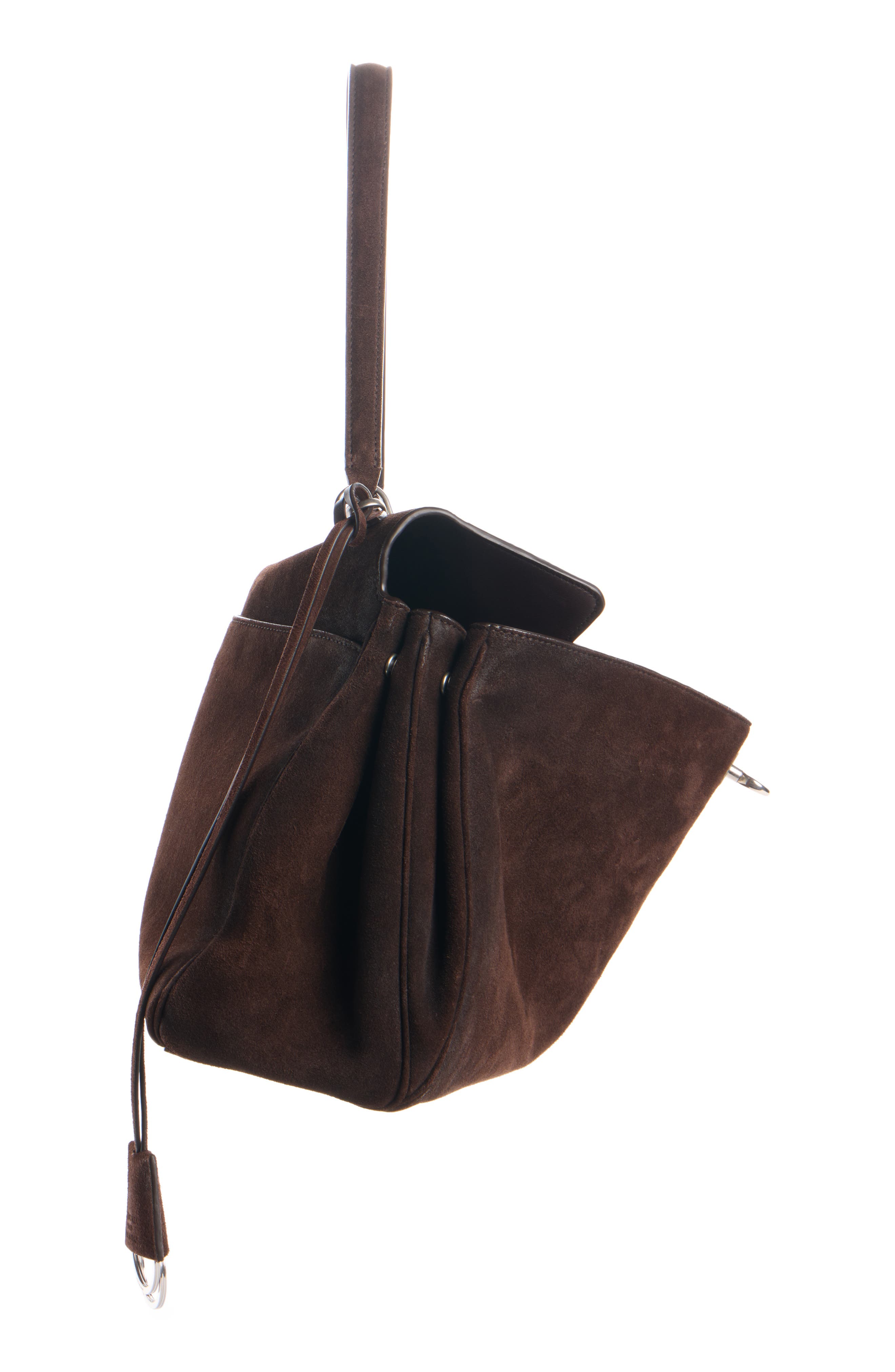 Balenciaga Medium Rodeo Suede Shoulder Bag, Alternate, color, 