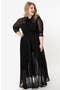 Plus Size Three Quarter Sleeved Starlet Duster
