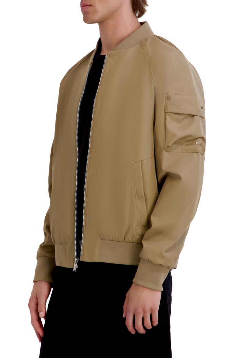 Utility Pocket Bomber Jacket, Alternate, color, TAN