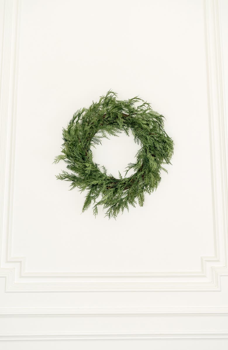 Rachel Parcell Greenery Wreath, Main, color, 