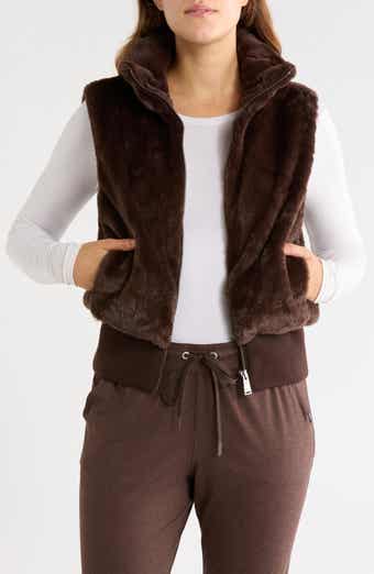Faux Fur Mock Neck Vest
