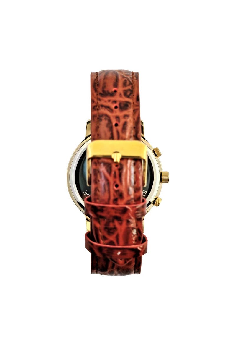 Multi Function Moon Phase Perpetual Calendar Watch- 40MM, Alternate, color, Brown