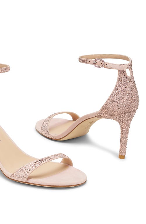 Stuart Weitzman Nudist Shine 75 Sandal In Light Rose/ballet