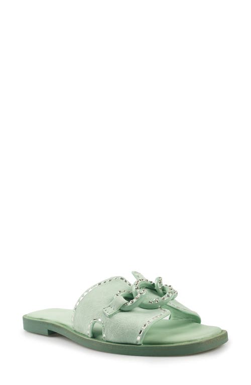 Zigi Nerano Slide Sandal In Green