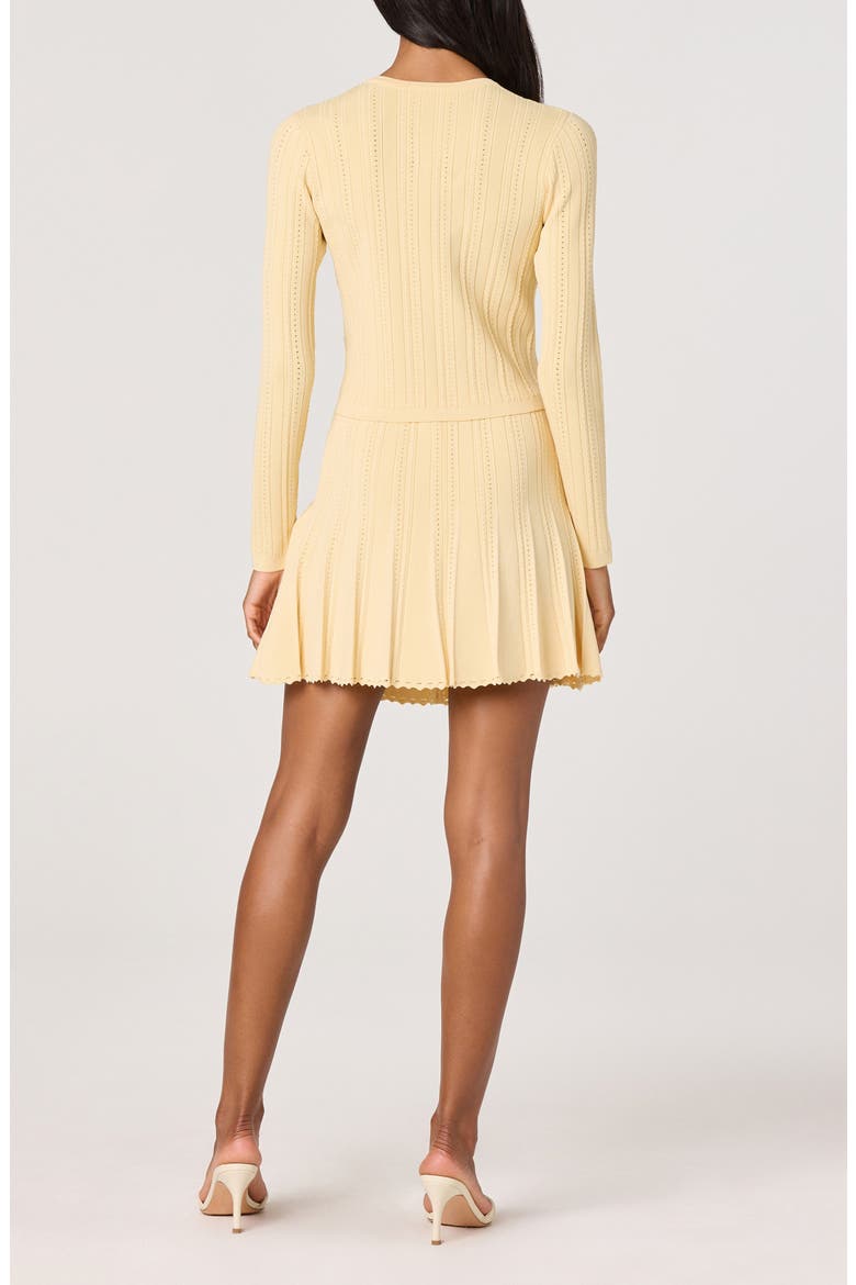 Myrtle Pointelle Knit Cardigan, Alternate, color, BUTTER
