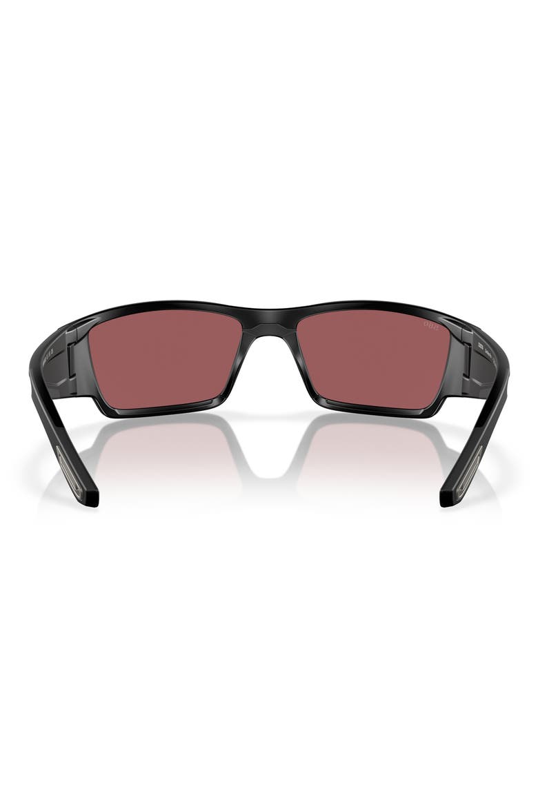 Corbina Pro 61mm Polarized Rectangular Sunglasses, Alternate, color, MATTE BLACK/ GOLD MIRROR