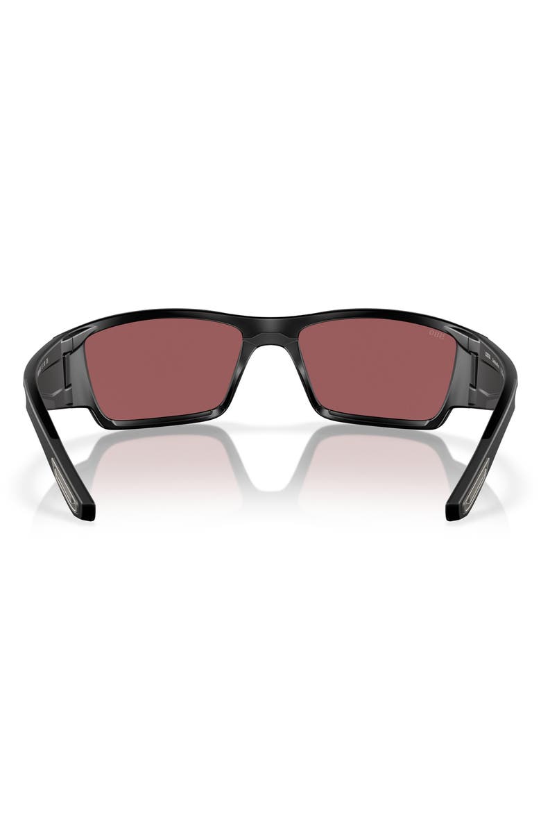 Costa Del Mar Corbina Pro 61mm Polarized Rectangular Sunglasses, Alternate, color, Matte Black/ Gold Mirror