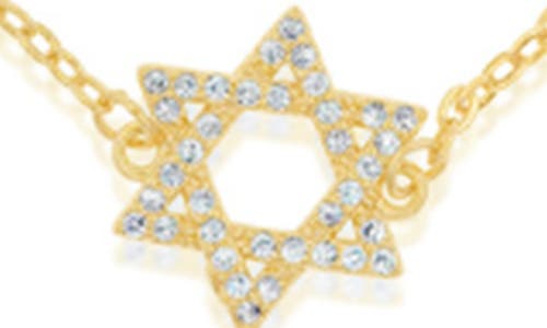 Shymi Pavé Cubic Zirconia Star Of David Bracelet In Gold