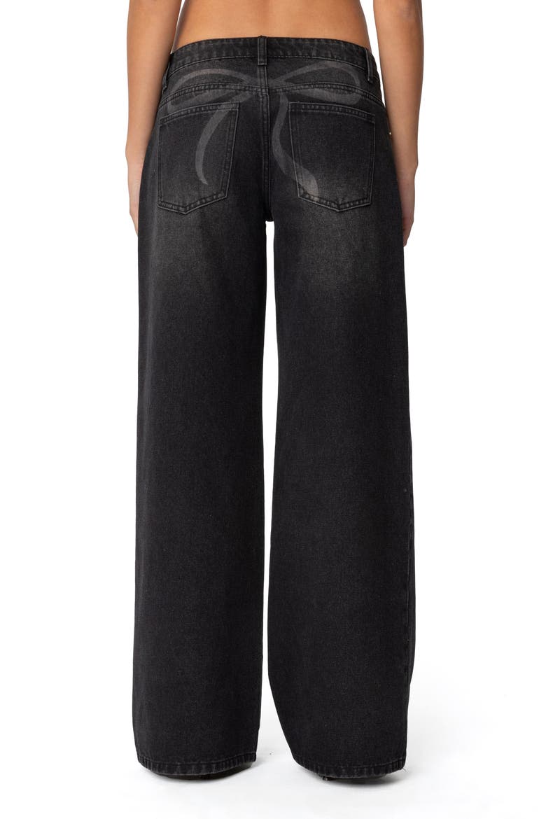 Vyxen Wide Leg Jeans, Alternate, color, BLACK-WASHED