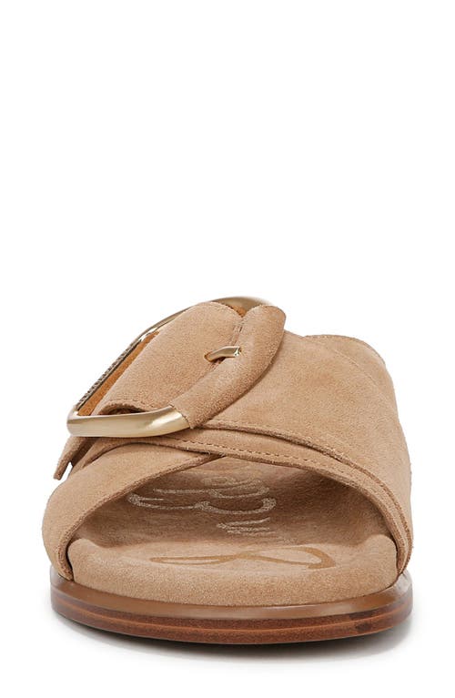 Sam Edelman Darla Buckle Slide Sandal Cyprus Tan Suede In Cyprus Tan
