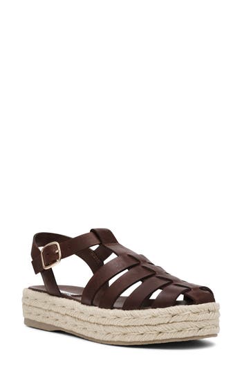 Steve Madden Marlin Espadrille Fisherman Sandal In Brown