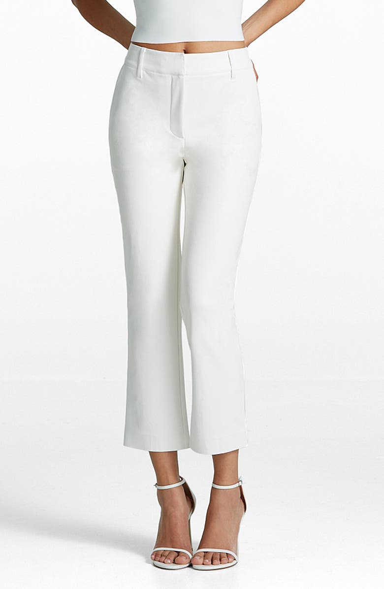 Commando Tapered Faux Leather Crop Pants, Main, color, White