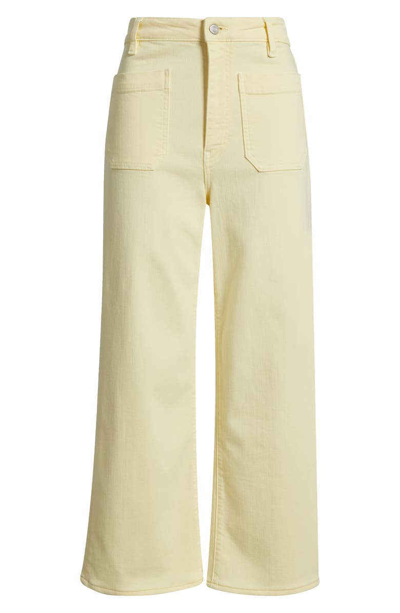 FRAME The Anchor High Waist Patch Pocket Crop Jeans, Main, color, Lemon