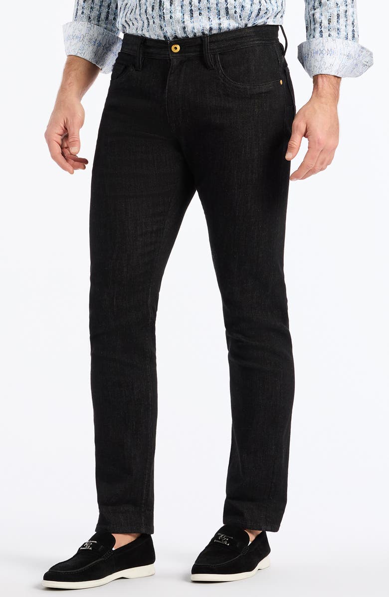 Robert Graham Feragen Straight Leg Jeans, Alternate, color, Black