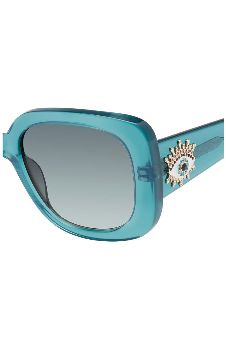53mm Gradient Butterfly Sunglasses, Alternate, color, EMERALD/ SMOKE GREEN