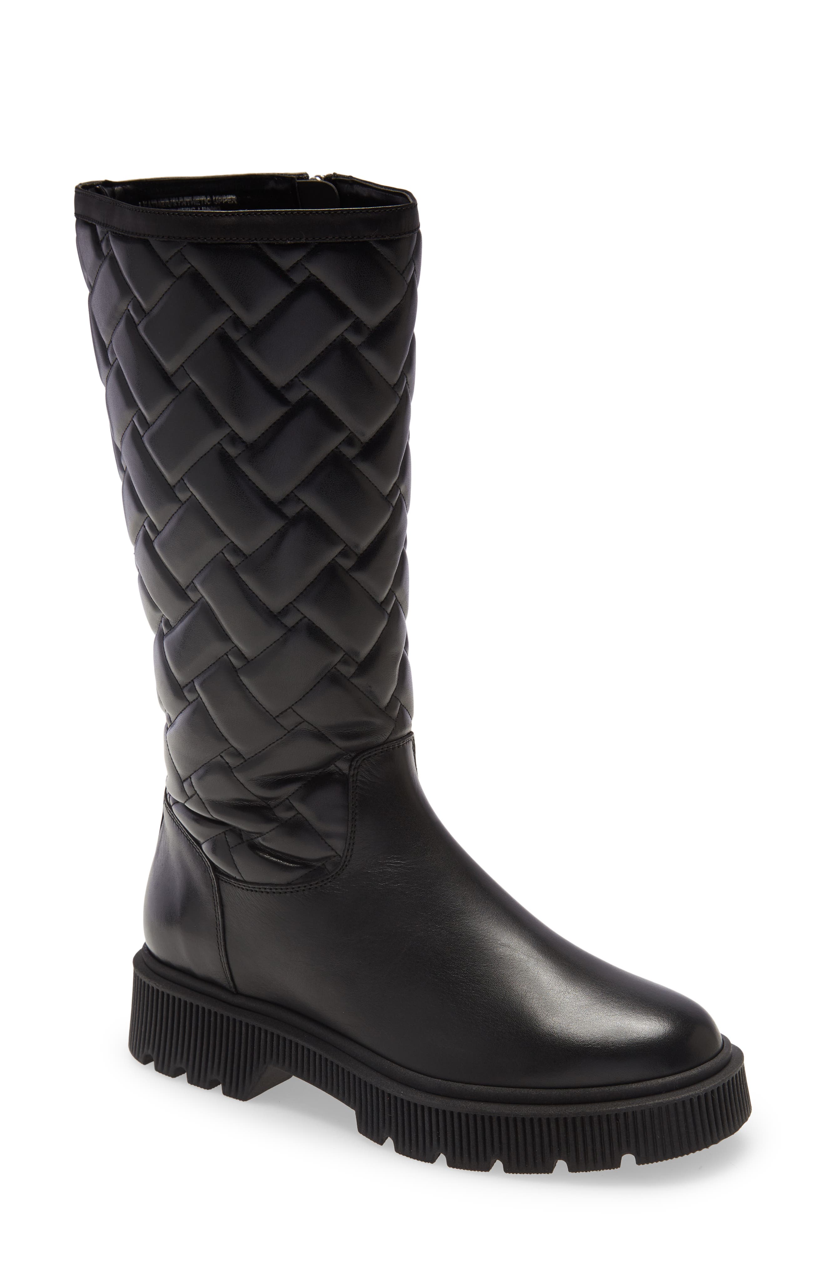 Kurt Geiger London Baton Quilted Knee High Boot, Main, color, 